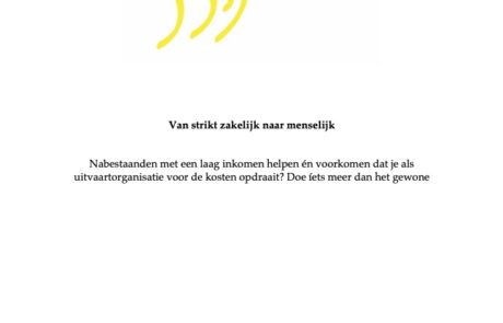 cover van de white paper 'van strikt zakelijk naar menselijk' van SamSam Uitvaartcoaching.