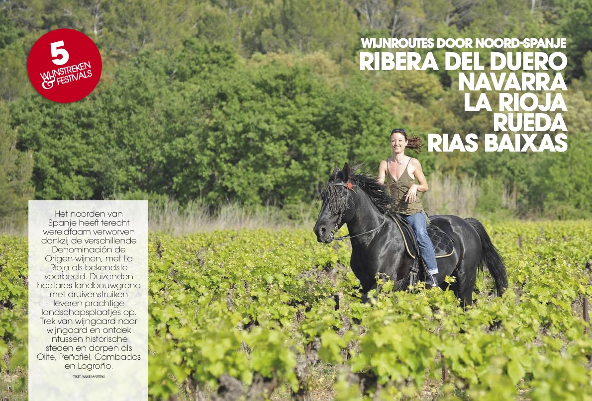 Een foto van het artikel 'Wijnroutes door Noord-Spanje' uit ESpanje! van april 2017.