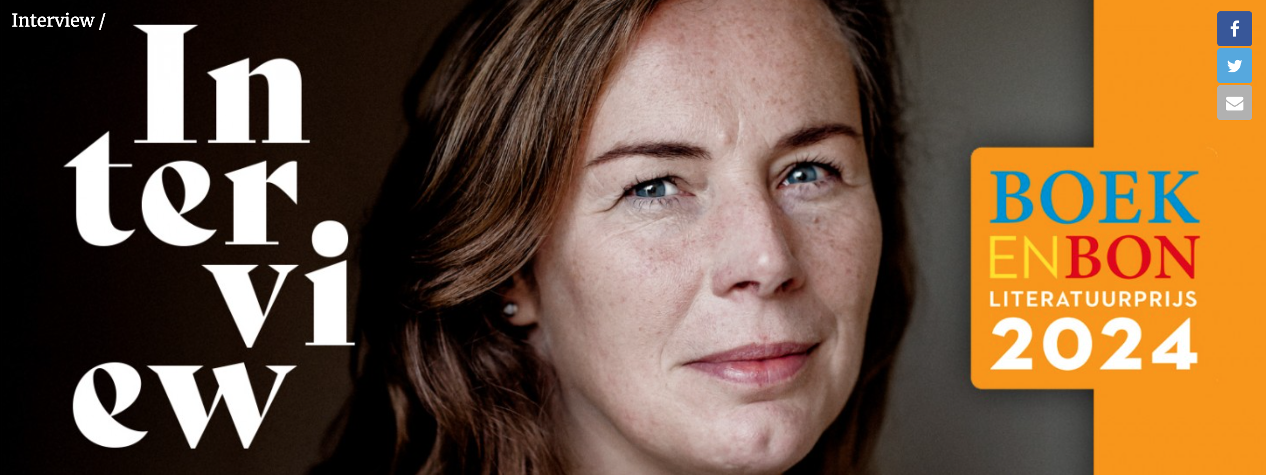 Een afbeelding van het interview met Esther Gerritsen op Hebban.nl.