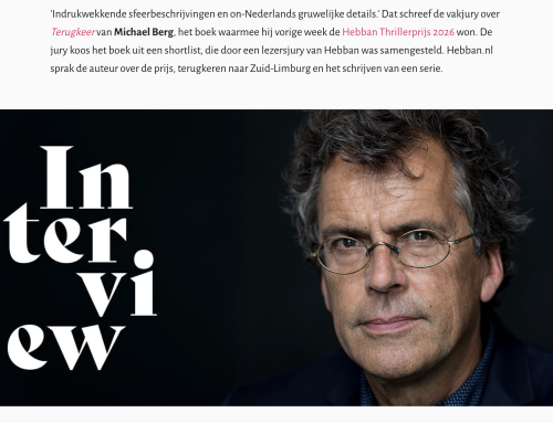 Hebban Thrillerprijs 2026-winnaar Michael Berg: ‘Straks denkt iedereen dat je dood bent’